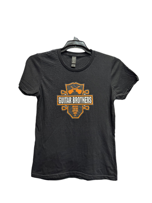 Guitar Brothers Logo Black T-Shirt