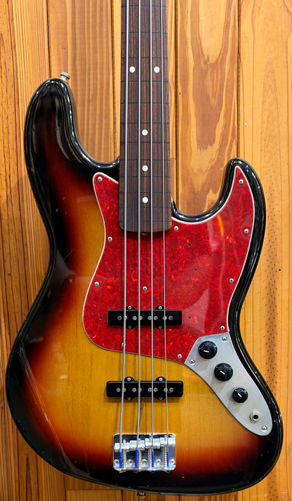 Fender Crafted in Japan '62 Jazz Bass - Fretless Mod - 3-Tone Sunburst - Pre-Loved