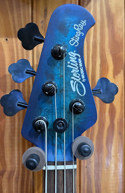 Sterling by MusicMan StingRay Ray34PB 4-String Bass - Neptune Blue Satin - Pre-Loved