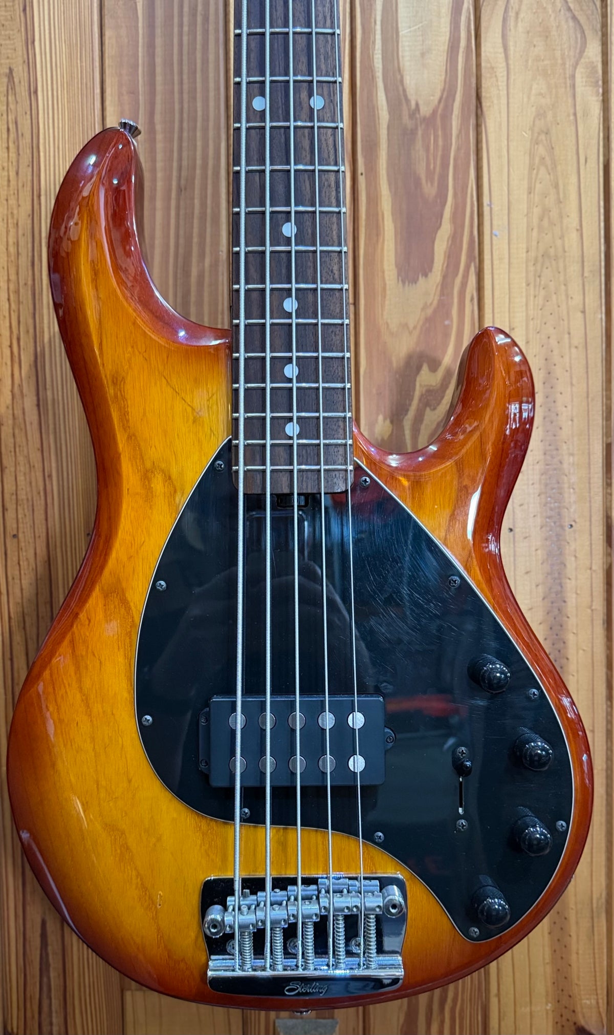 Sterling by MusicMan StingRay Ray35 5-String Bass - Koa Sunburst - Pre-Loved