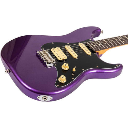 Jet JS-400 HSS Roasted Maple Neck Electric Guitar - Plum