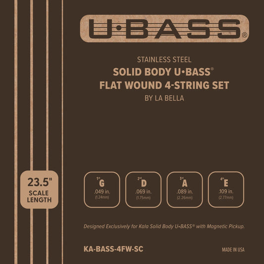 Kala Solid Body UBASS Flat Wound Strings - 23.5″ Scale