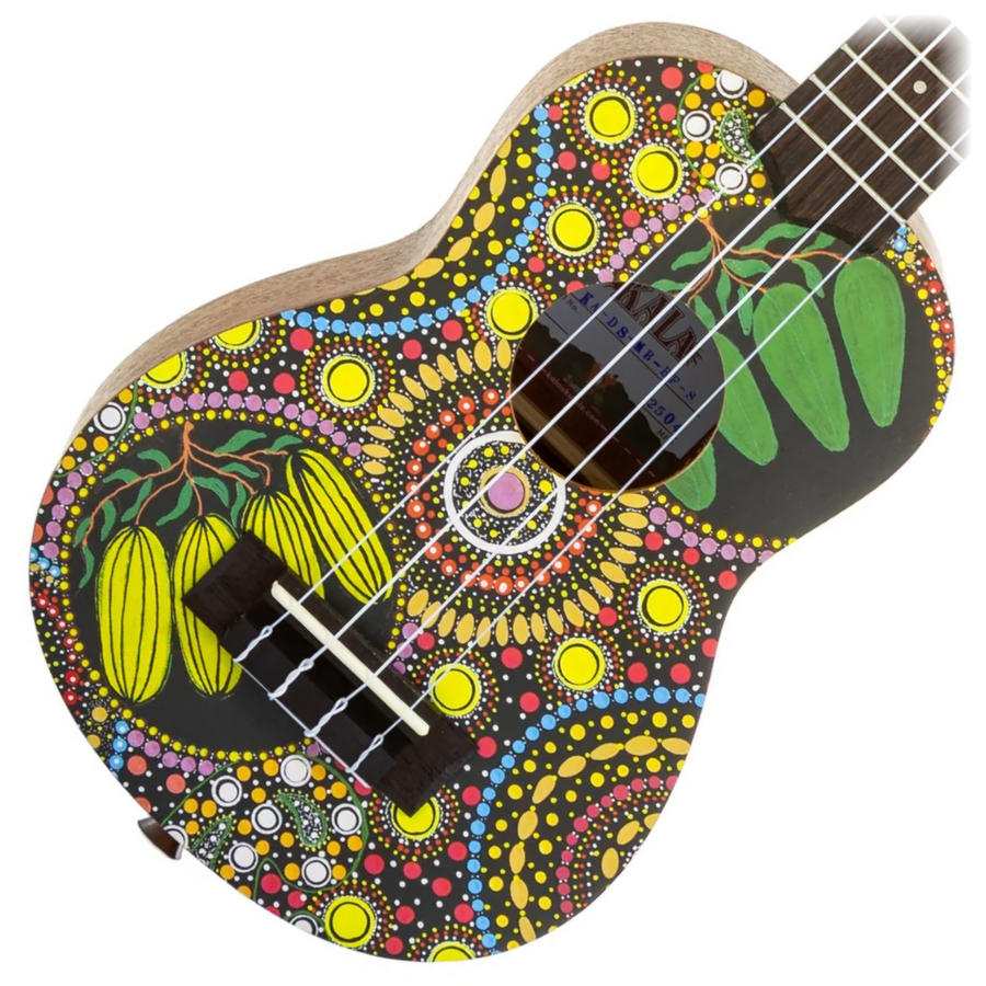Kala Soprano Ukulele with Desert StoryLines Logo Bag - Bushfoods By Margaret Bloomfield