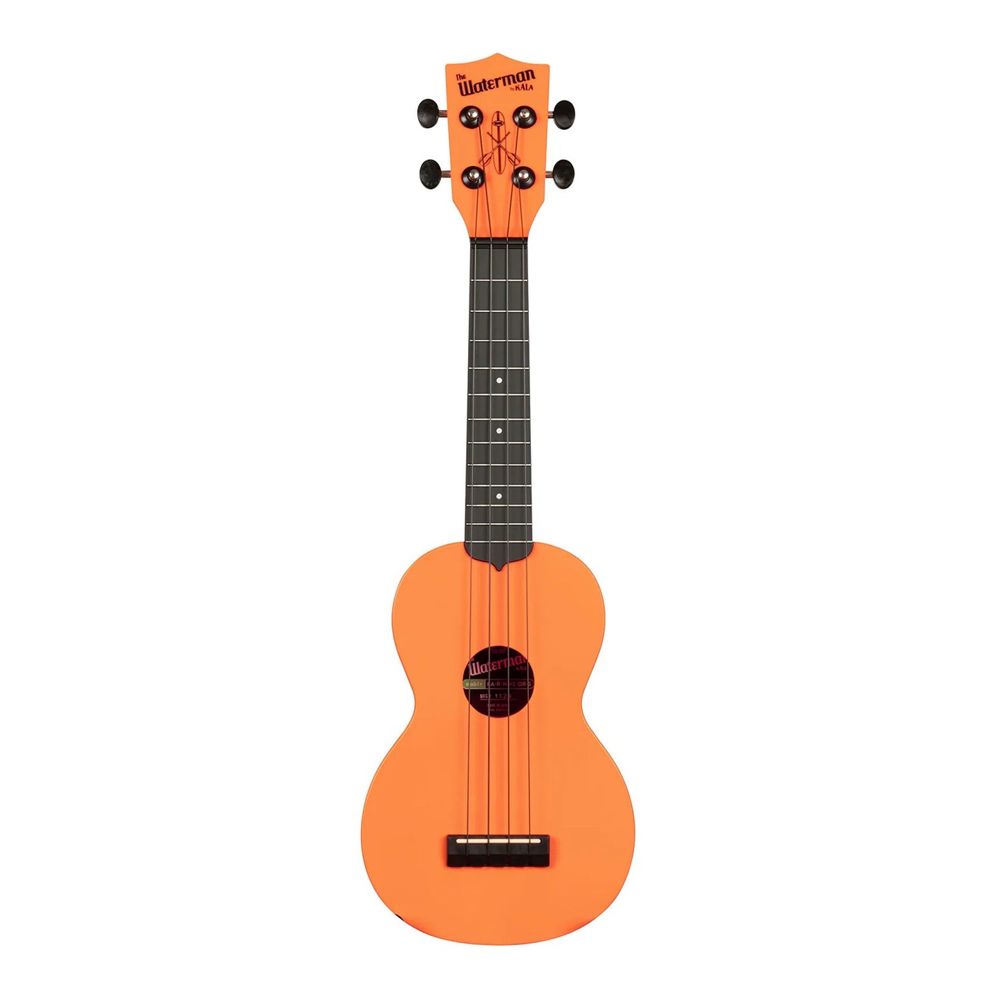 Kala Waterman KA-R-WMS-OR-S Soprano Ukulele - Sunset Orange