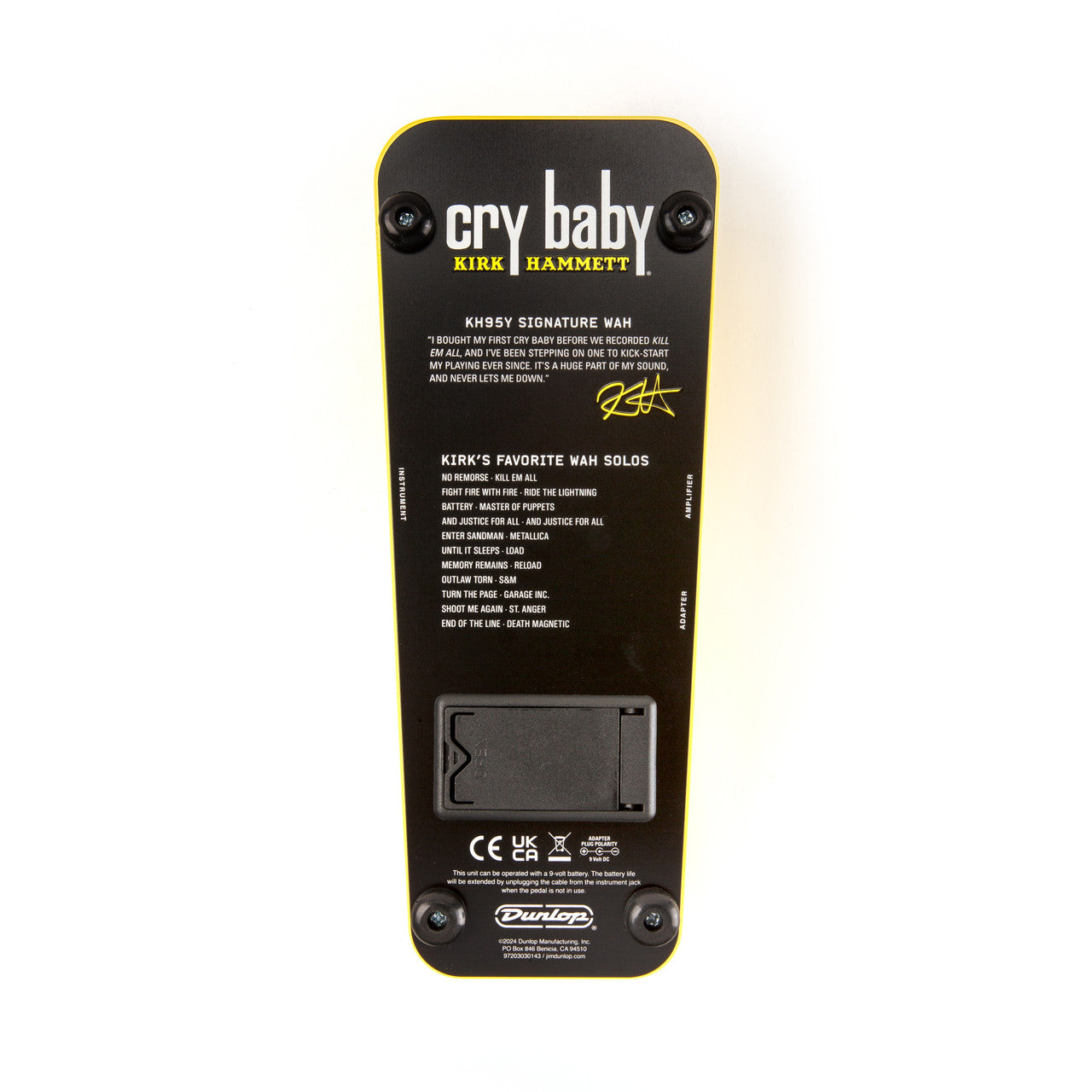 Dunlop KH95Y Kirk Hammett YL Sparkle Wah Pedal