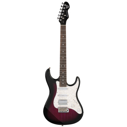 Sceptre Ventana Deluxe HSS Electric Guitar by Levinson - See Thru Misty Violet