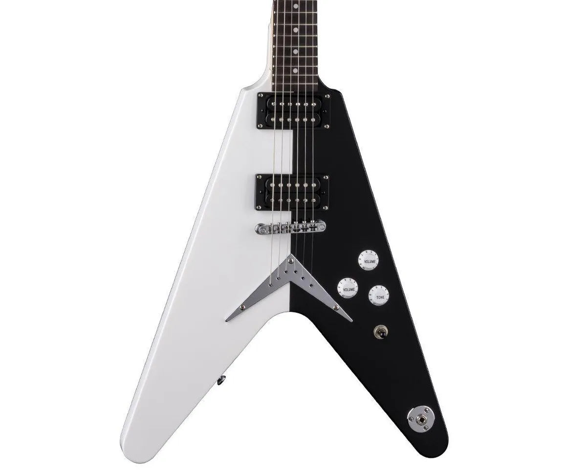 Dean Michael Schenker Flying V Electric Guitar - White / Black