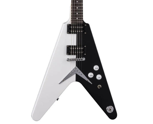 Dean Michael Schenker Flying V Electric Guitar - White / Black