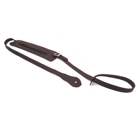 DSL Leather Mandolin Strap - Saddle Brown/Brown