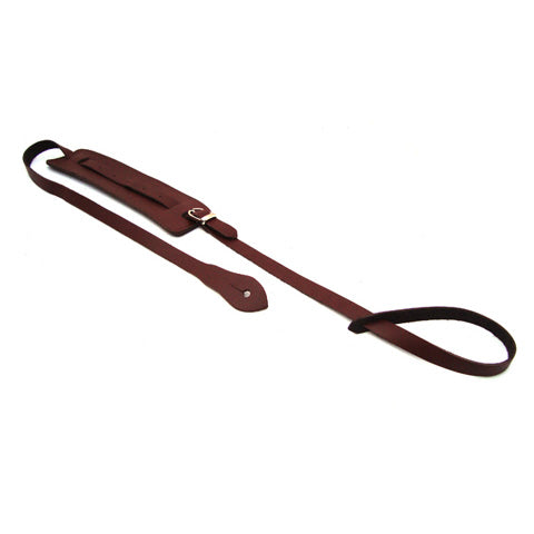 DSL Leather Mandolin Strap - Maroon/Brown