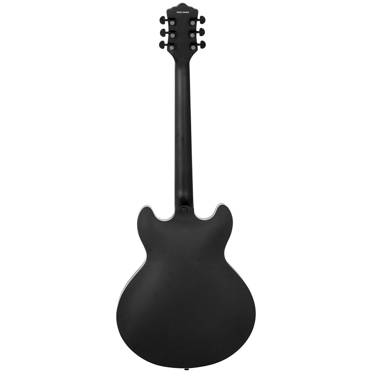 Northstar Pro Hollow Body Electric Guitar - Open Pore Black Satin