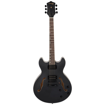 Northstar Pro Hollow Body Electric Guitar - Open Pore Black Satin