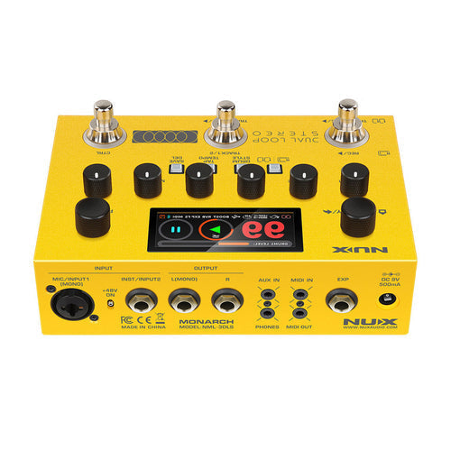 NU-X NML3DLS Dual Loop Stereo Looper Pedal w/ Drums