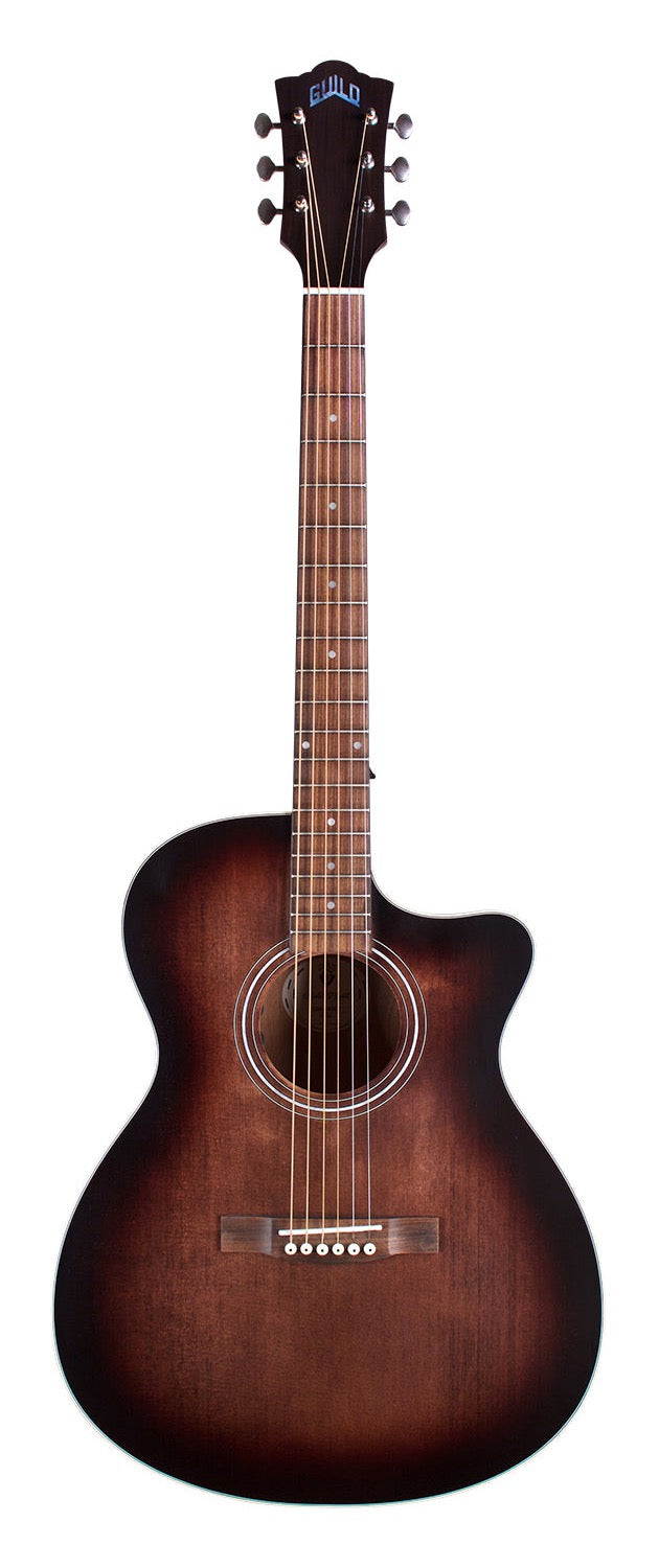 Guild OM-240CE Orchestra Cutaway - Antique Charcoal Burst - w/ Gigbag