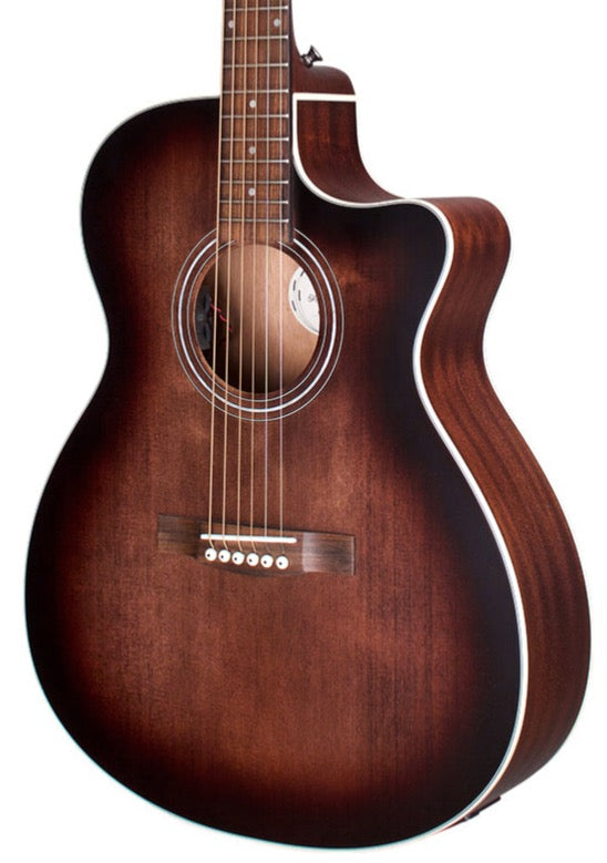 Guild OM-240CE Orchestra Cutaway - Antique Charcoal Burst - w/ Gigbag