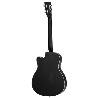 Ortega RRG40CE-DBK Resonator Guitar - Distressed Satin Black