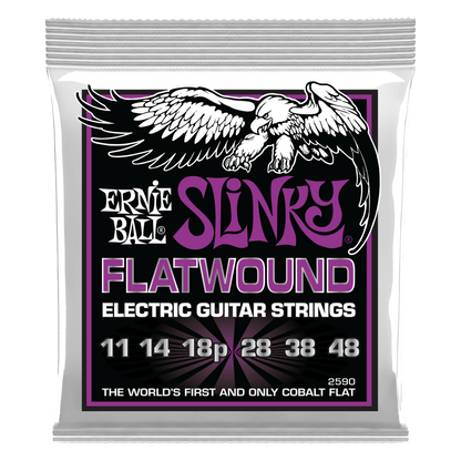 Ernie Ball Power Slinky Cobalt Flatwound Electric Guitar Strings - 11-48