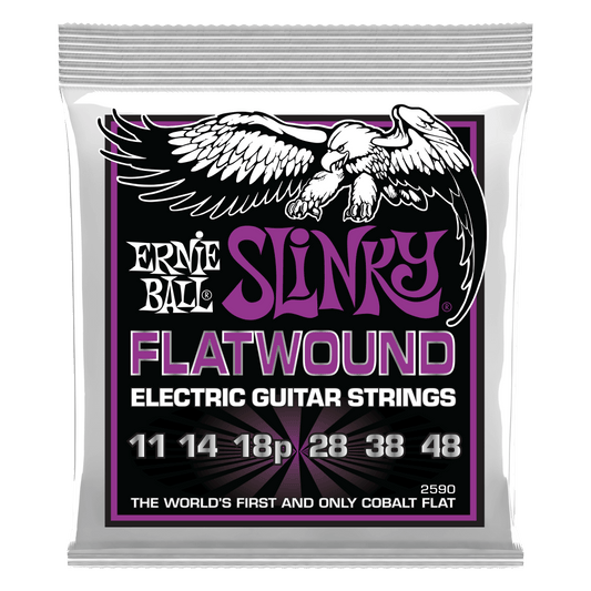 Ernie Ball Power Slinky Cobalt Flatwound Electric Guitar Strings - 11-48