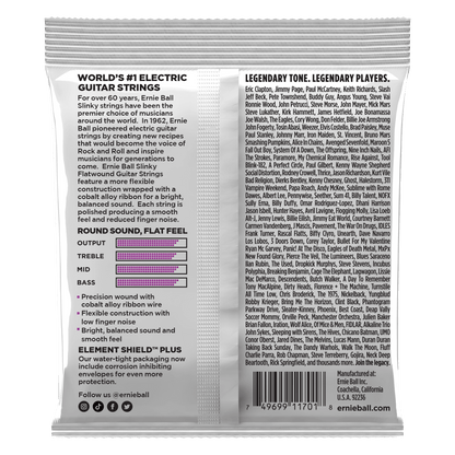 Ernie Ball Power Slinky Cobalt Flatwound Electric Guitar Strings - 11-48