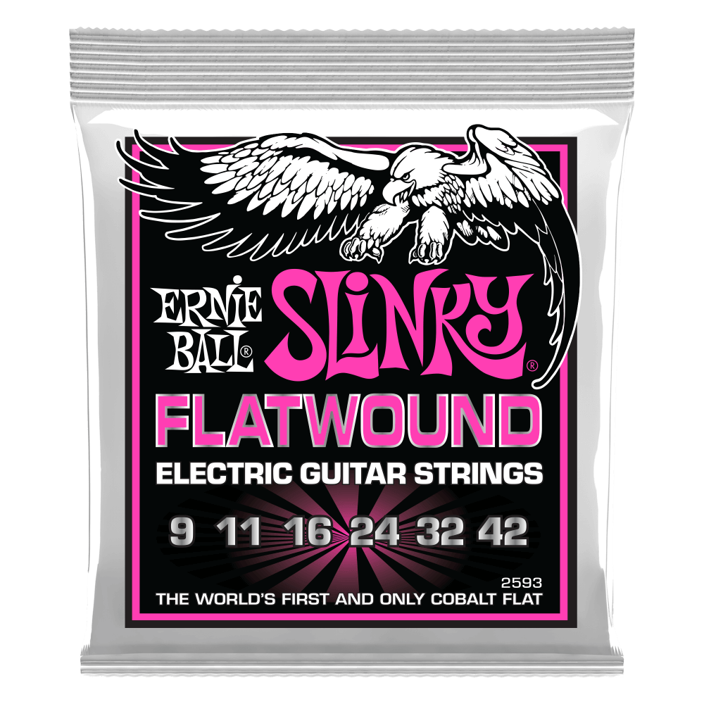 Ernie Ball Super Slinky Cobalt Flatwound Electric Guitar Strings - 9-42