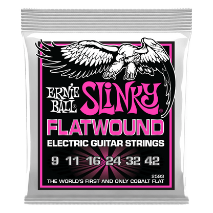 Ernie Ball Super Slinky Cobalt Flatwound Electric Guitar Strings - 9-42