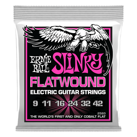 Ernie Ball Super Slinky Cobalt Flatwound Electric Guitar Strings - 9-42