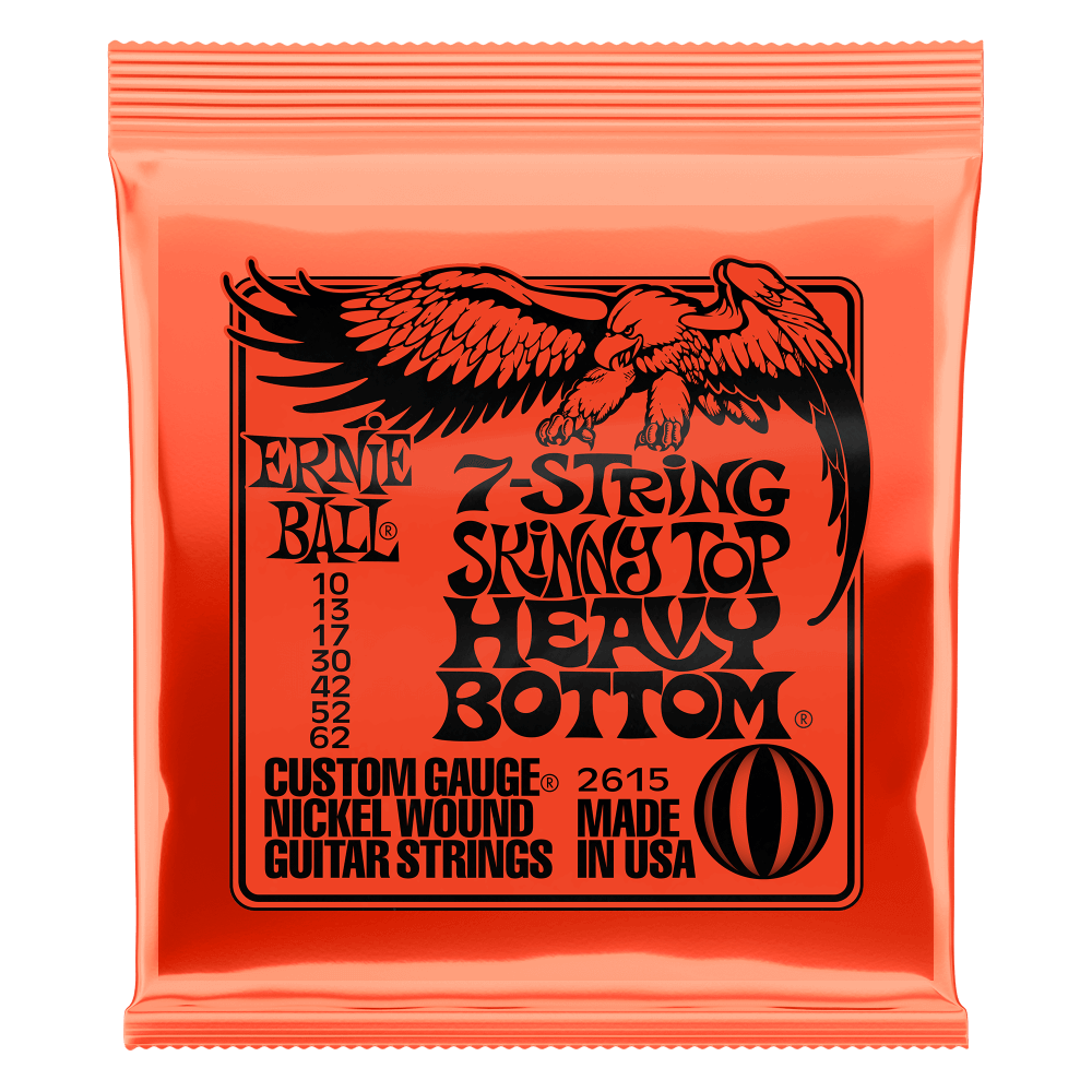Ernie Ball Electric 7-String Skinny Top Heavy Bottom 10-62 Nickel Wound Strings
