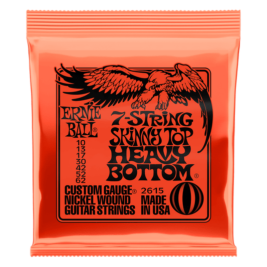 Ernie Ball Electric 7-String Skinny Top Heavy Bottom 10-62 Nickel Wound Strings