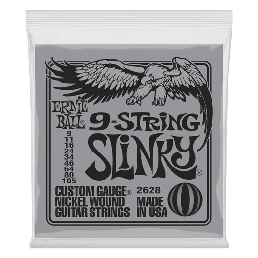 Ernie Ball Electric 9-String Slinky Nickel Wound Strings 9-105