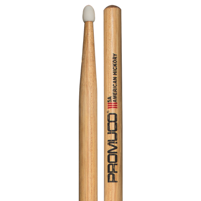 Promuco 1801N5A American Hickory 5A Nylon Tip Drum Sticks