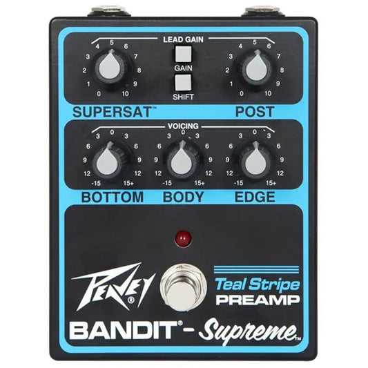 Peavey Bandit Supreme Teal-Stripe Preamp Pedal