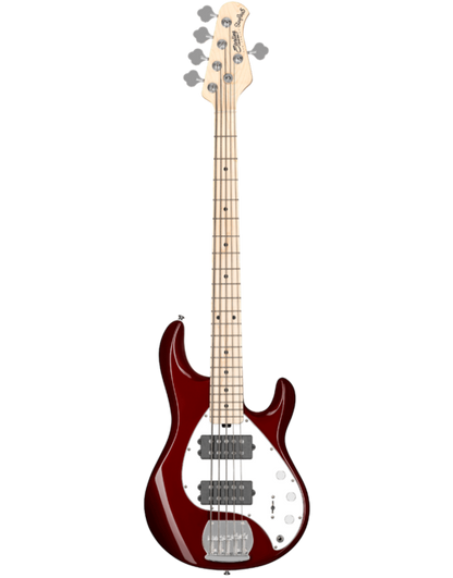 Sterling by Musicman Ray5 HH 5-String Bass - Candy Apple Red