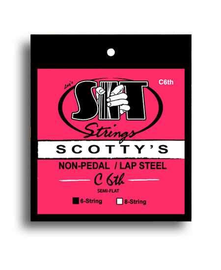SIT 6-String "Scottys" C6th Tuning Silencer Semi-Flat Nickel Lap Steel String Set 15-36