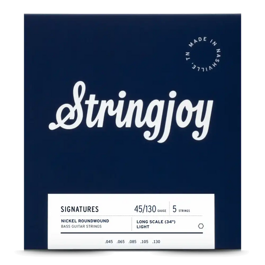 Stringjoy 45-130 Long Scale Light Gauge 5-String Signatures Bass Strings