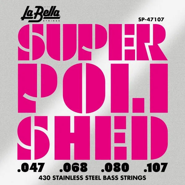 La Bella SP-47107 Super Polished Bass Strings - 4-String Set - 47-107
