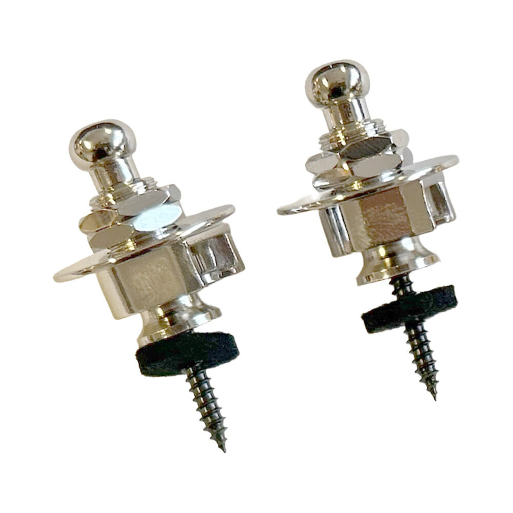 GT Schaller-Style Strap Lock Set - Nickel Finish