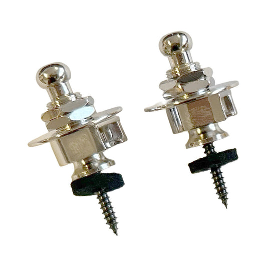 GT Schaller-Style Strap Lock Set - Nickel Finish