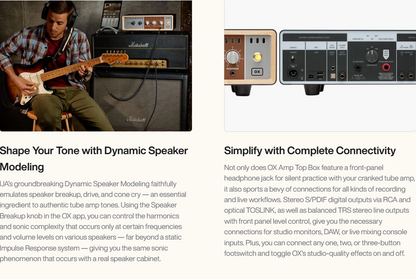Universal Audio OX Reactive Amp Attenuator Speaker Modeling Top Box