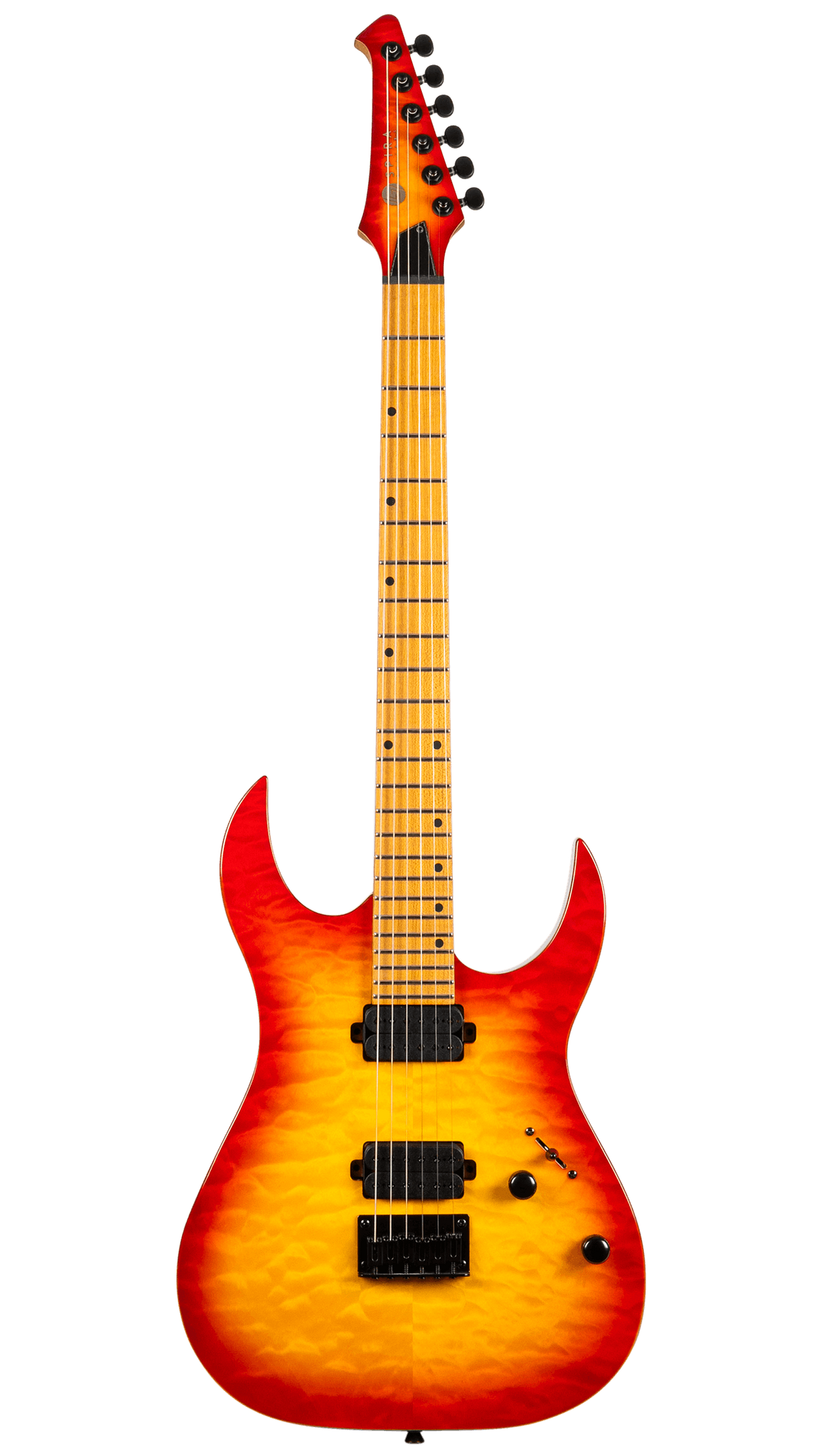 Spira S-500 QFB Electric Guitar - Quilted Fireburst