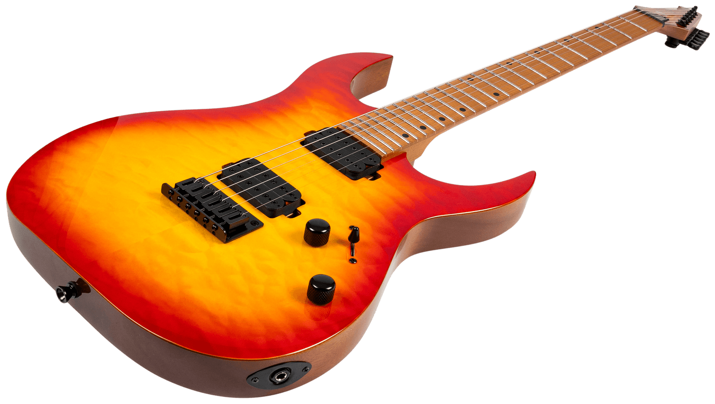 Spira S-500 QFB Electric Guitar - Quilted Fireburst