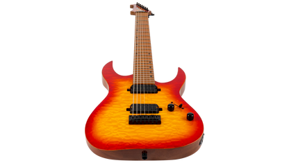 Spira S-507 7-String Electric Guitar - Quilted Fireburst