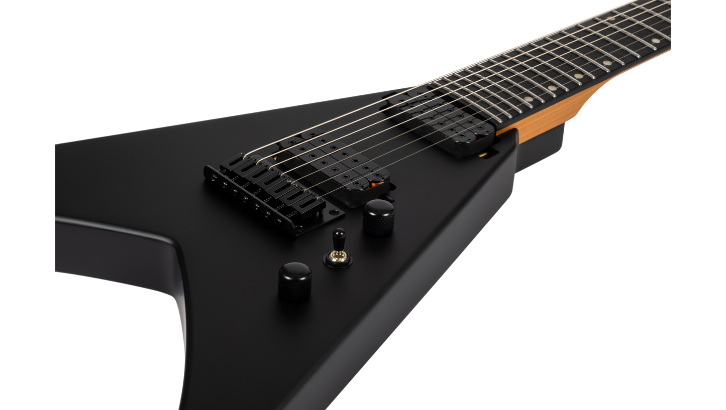 Spira V-407 7-String Electric Guitar - Satin Black