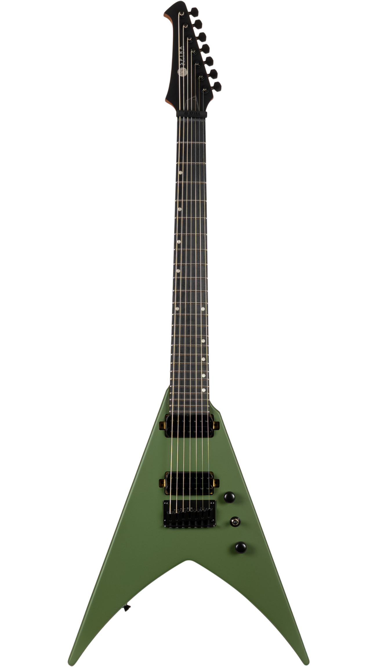 Spira V-407 7-String Electric Guitar - Satin Green
