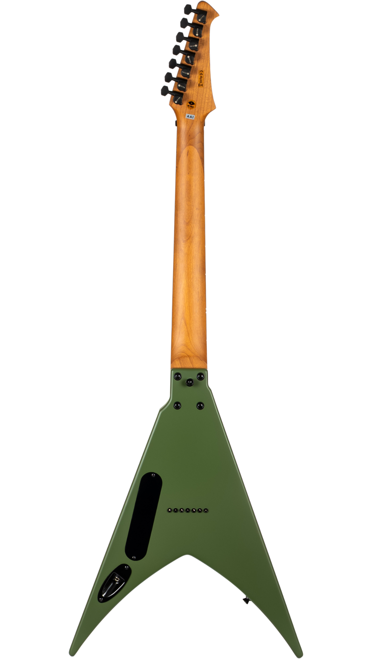 Spira V-407 7-String Electric Guitar - Satin Green