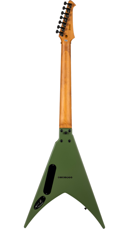 Spira V-407 7-String Electric Guitar - Satin Green