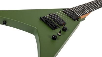Spira V-407 7-String Electric Guitar - Satin Green