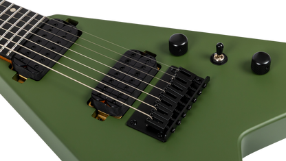 Spira V-407 7-String Electric Guitar - Satin Green