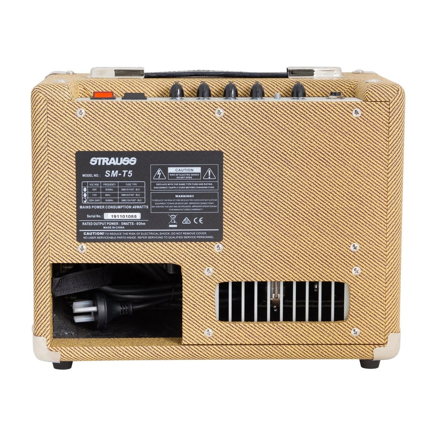 Strauss SM-T5 5 Watt Combo Valve Amplifier - Tweed