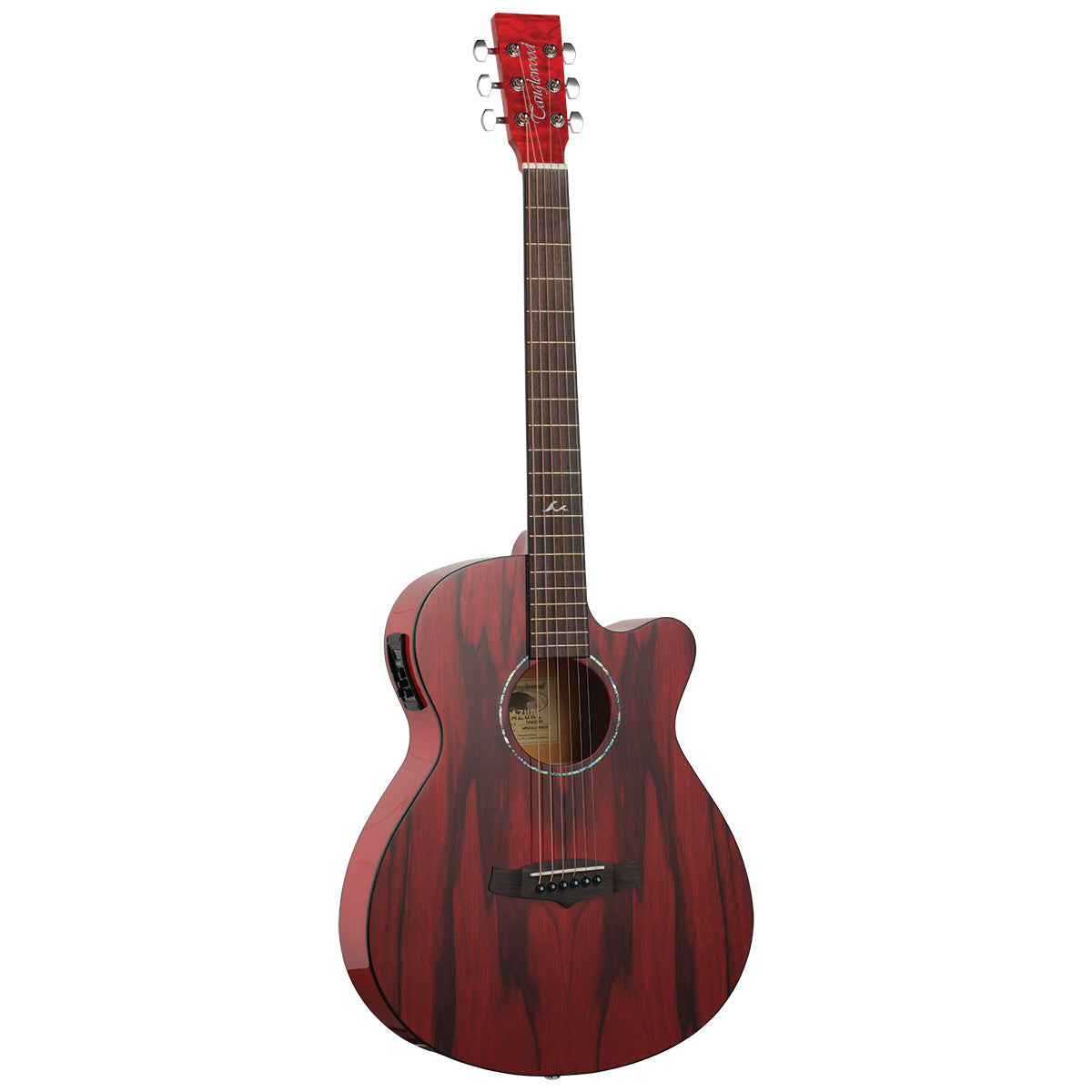 Tanglewood TA4-CERD Azure SuperFolk Pacific Walnut - Shimmer Red Gloss