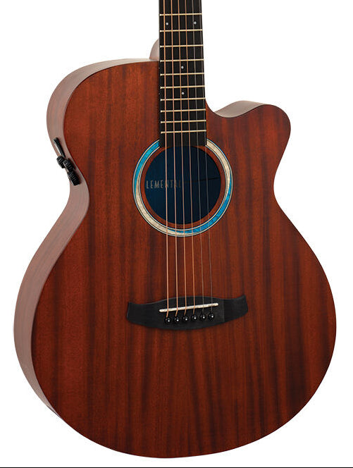 Tanglewood TE4-CE-BL Elemental Solid Mahogany Top SuperFolk Acoustic Guitar